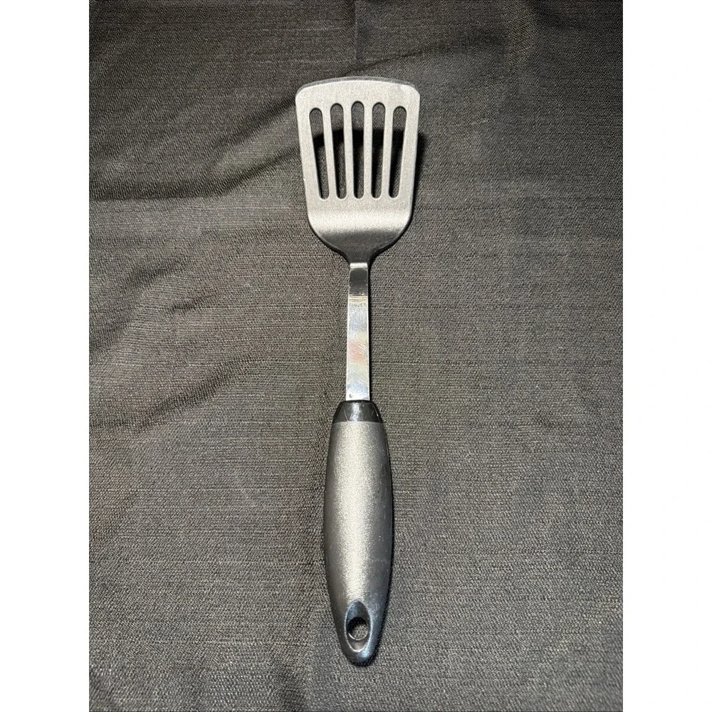PYREX Accessories Vintage Slotted Spoon, Stainless Steel/Nylon, Black, 13 in